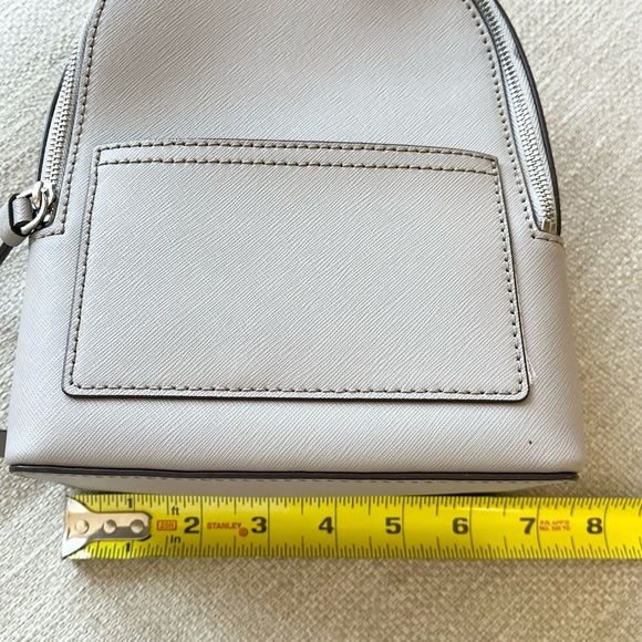 Kate Spade Bag Women’s Gray Leather Mini Cameron Backpack Convertible Straps - Picture 11 of 13